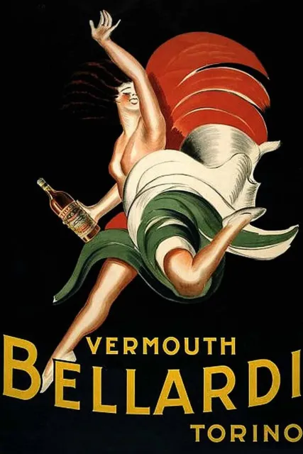 Poster Manifesto Locandina Pubblicitaria d'Epoca Stampa Vintage Vermouth Drink