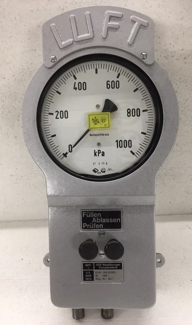 original Reifenfüller VEB MINOL DDR  Tankstelle Luftdruckprüfer  Deko