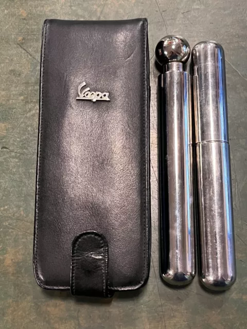VESPA porta sigaro e fiaschetta con custodia pelle da cintura viaggio gadget