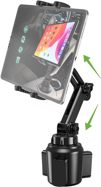 Supporto Tablet Per Auto Portabicchieri - Regolabile Per IPad, Galaxy, Huawei Da 4" A 13"
