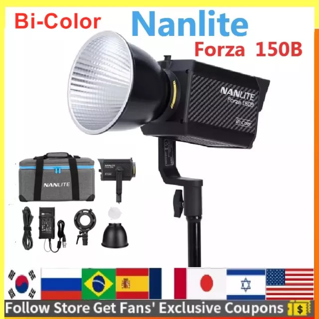 NANLITE Forza 150B Bi-Color 2700K-6500K LED Video Light Photography Fill Light