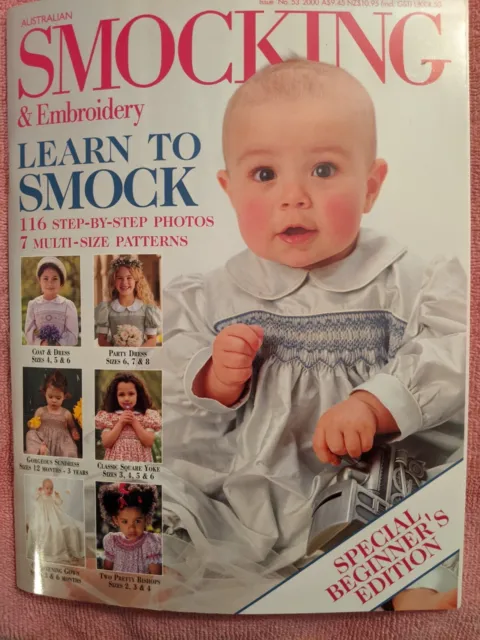 AUSTRALIAN SMOCKING & EMBROIDERY Magazine, Issue No. 53, 2000, VG Condition