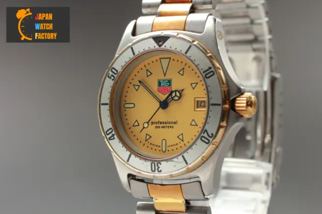 [EXCELLENT+5] TAG Heuer 2000 974.013F 200M Gold Dial Men's Quartz Watch
