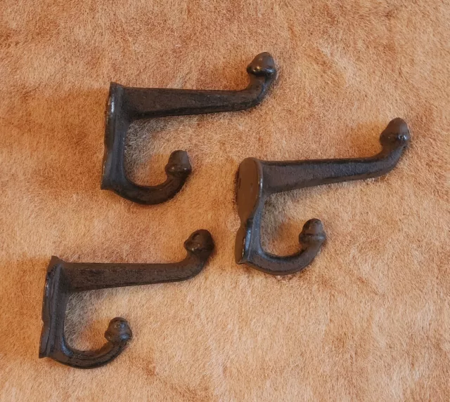Old Cloak, Coat Hook School House Farm Vintage Cast Iron Rustic Tarnished