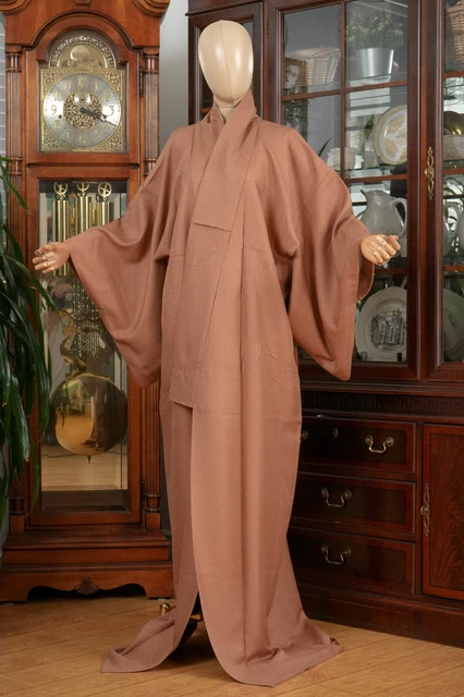 Dear Vanilla Japanese Tango Chirimen Silk Iromuji Kimono Women's Authentic Japan