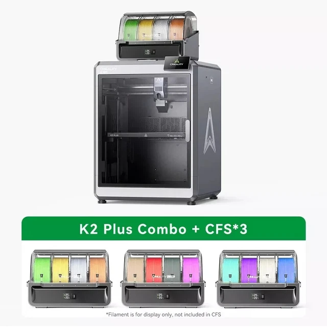 CREALITY K2 PLUS Combo 3D Printer & CFS*3 Multi-Color Printing 600mm/s ...