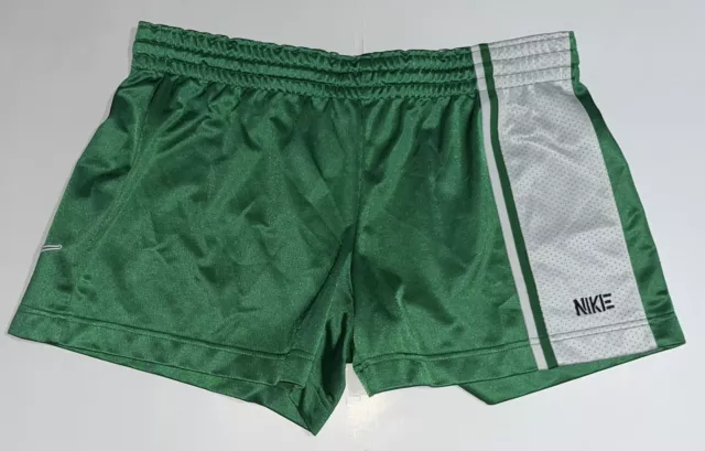 Nike Vintage Y2K Gray Tag Womens Athletic Training Shorts Size XL (16-18) Green