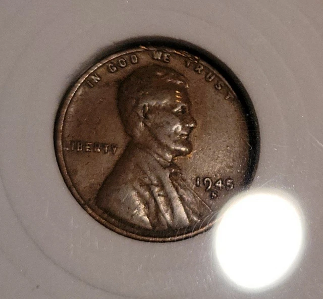 1945 S Lincoln Wheat Cent AG About Good Bronze Penny 1c Coin Collectible