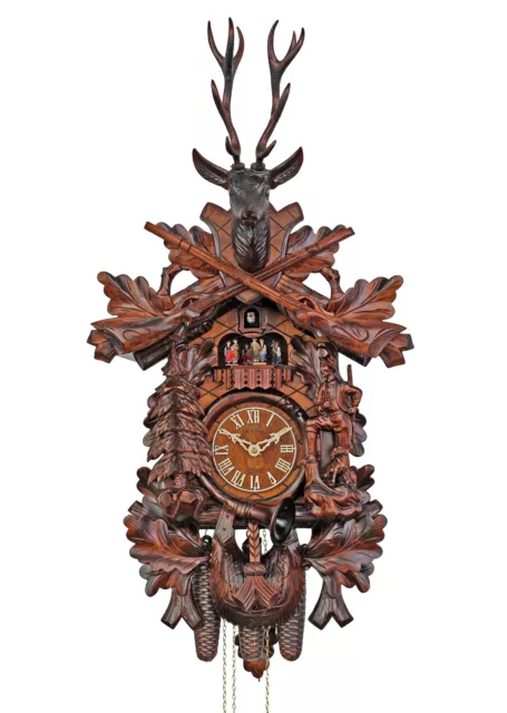 HerrZeit by Adolf Herr Cuckoo Clock - The Deer Hunter XL  ha.. AH 773/1 8TMT NEW