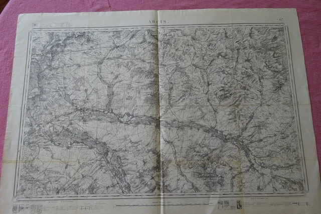 Carte Etat-Major XIXè - ARCIS 1  - 1/ 80000è -