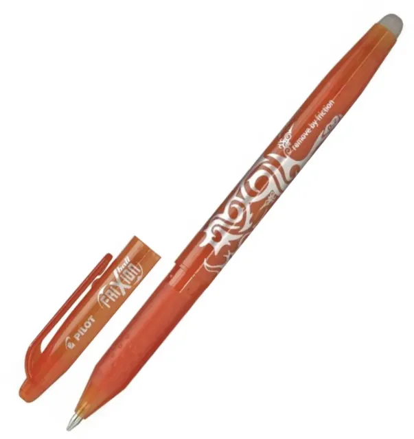 Pilot Frixion Erasable Rollerball Pen 0.7 mm  - ORANGE - Removes By Friction