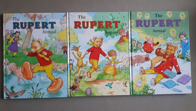 3 Original Rupert The Bear Annuals ~ Daily Express ~ Books Numbers 62 65 67