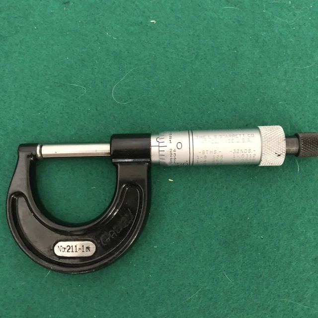 MACHINIST TOOLS VINTAGE Starrett Micrometer No.211 29.00 PicClick