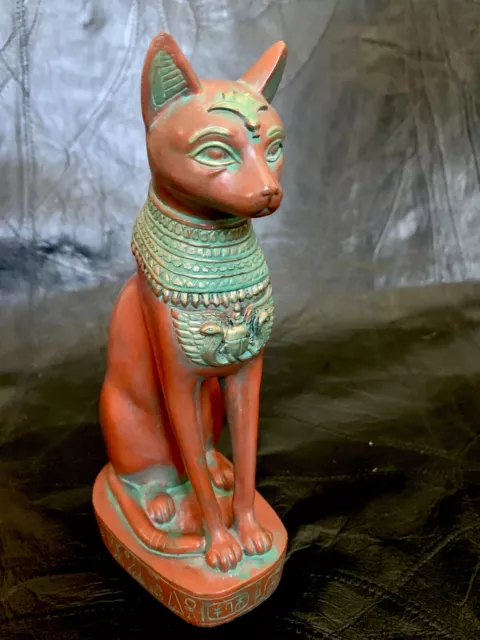 ANCIENT SCULPTURE EGYPT Bast Egyptian Bastet Cat Goddess Stone Figurine ...