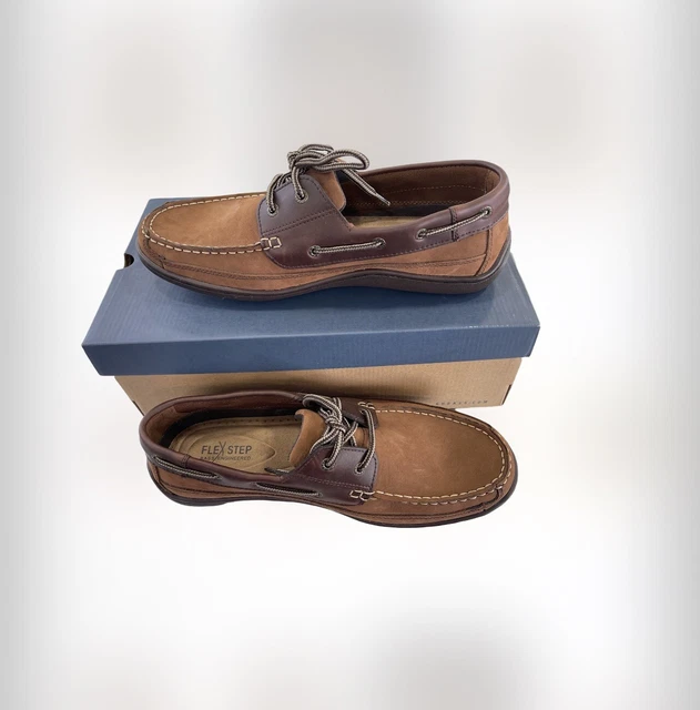 GH BASS AND Co Brown Loafer Mens Lewis Sz 12 Wide Boat Shoes  display picture 3