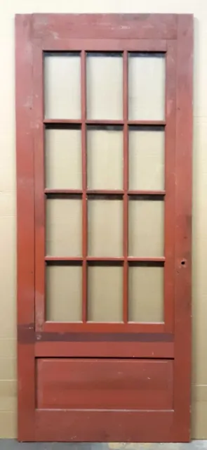 31.5"x80" Antique Vintage Old Wood Wooden Storm Exterior Door Window Wavy Glass