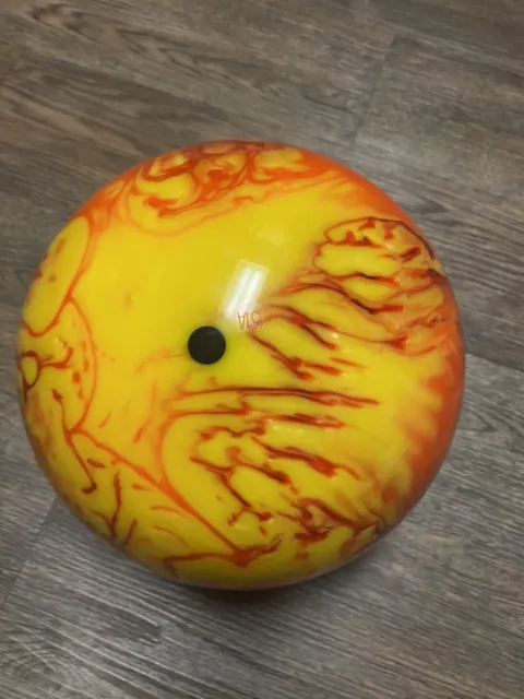 MAXIM EBONITE 12.6 Lb Orange Marble Undrilled Bowling Ball With Bag $55 ...