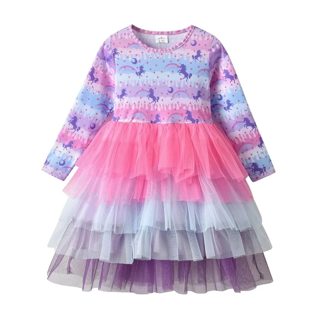 Costume Abito di Cotone per Bambini Principessa Licorne Sirena Vestiti Nuovo