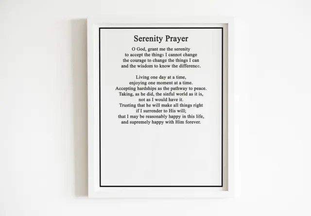 Serenity Prayer Poster Print Watercolor Art Artwall Home décor