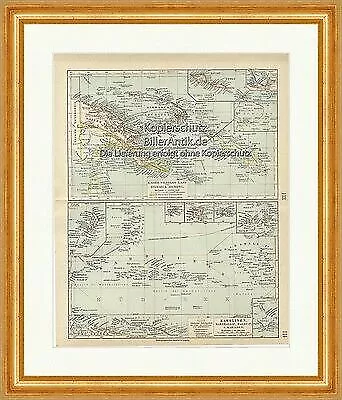 Kaiser Wilhelms Land Bismarck Archipel Neuguinea Salomonen Meyers Atlas 114