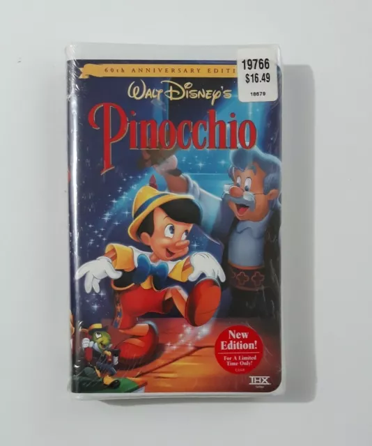 Pinocchio VHS 1999 Walt Disney’s Classic 60th Anniversary Edition