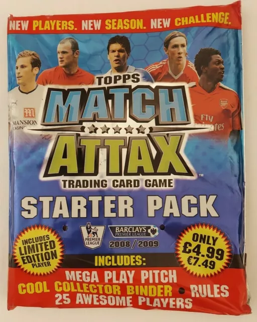 2008/2009 Match Attax Premier League Binder & 25 Cards Pack Factory Sealed New