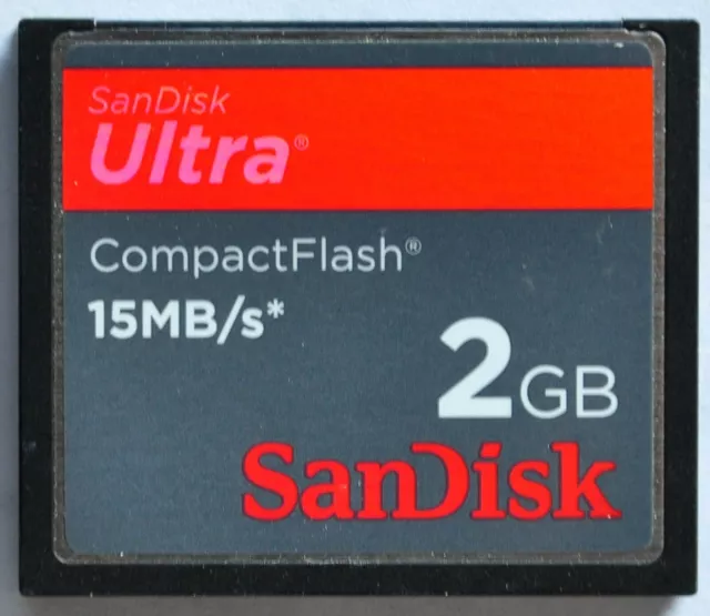 SanDisk Ultra 2GB 15MB/S Compact Flash Cf Carte Mémoire