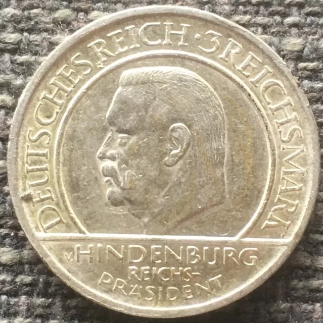 Weimarer Republik 3 Reichsmark 1929 A Hindenburg Schwurhand 425