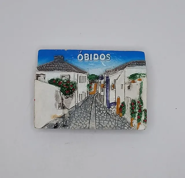 Magnete Calamita Resina Frigo  Souvenir Fridge Magnet Obidos Portogallo
