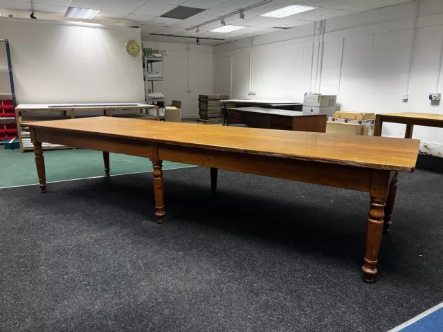 VERY Large Vintage Dining Table (L12ft x W3.5ft x H2.6ft) delivery poss.