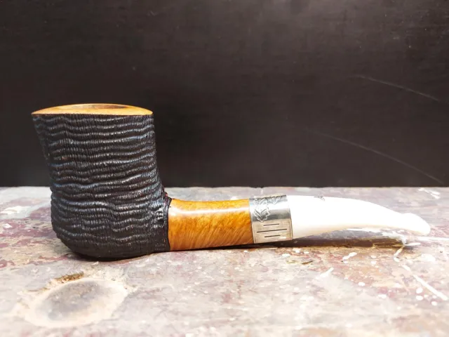 Tao - Jens Tao Nielsen, Freehand pipe - Bruyere, acrylic, sterling silver  in France