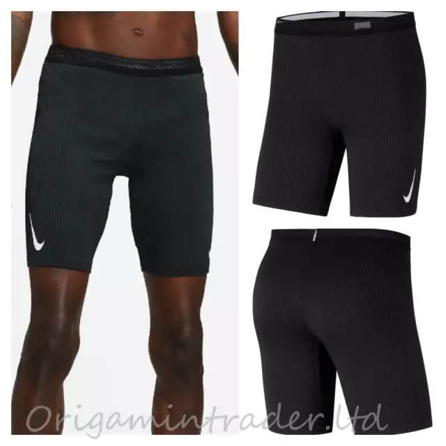 Mens Nike Aeroswift 1/2 Length Running Tights Dark Teal Shorts XL