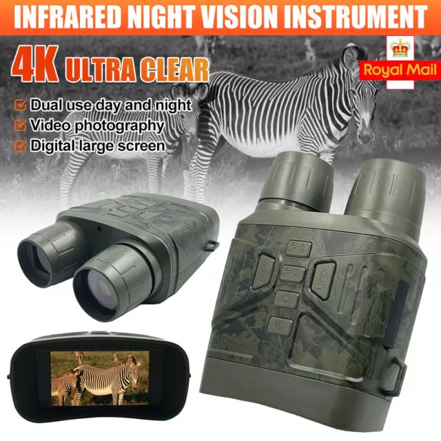 Night Vision Goggles Infrared HD Binoculars 4K HD 5x Optical Zoom Digital Zoom