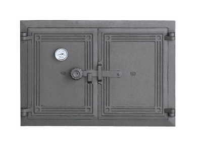 Cast iron Fire door Bread Oven door Smoke House Fireplace 480x335mm with Therm.