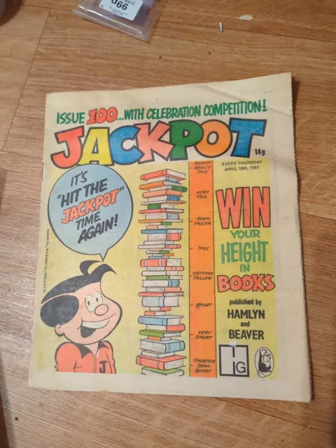 JACKPOT Comic - No 100 - Date 18/04/1981 - UK PAPER COMIC