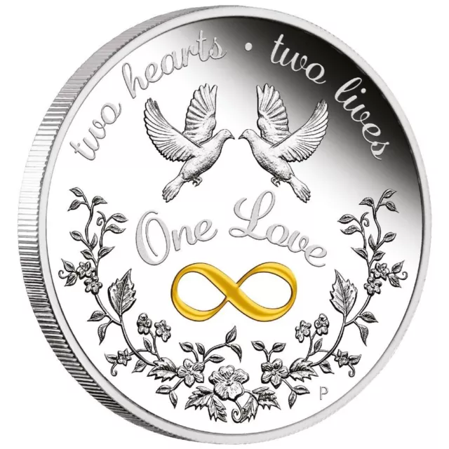 Silbermünze One Love 2023 - Australien - in Geschenkverpackung - 1 Oz PP