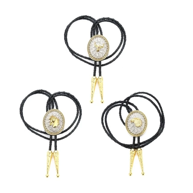 Bolo Tie for Men Teens Cowboy Western Cowgirl Alloy Sweater Shirt Decors Necktie