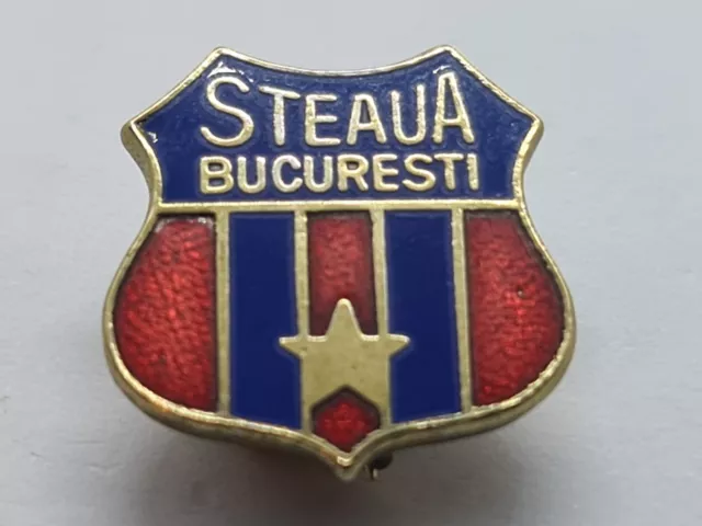 Romania Steaua Bucuresti Football Pin Enamel Red Star Army Club