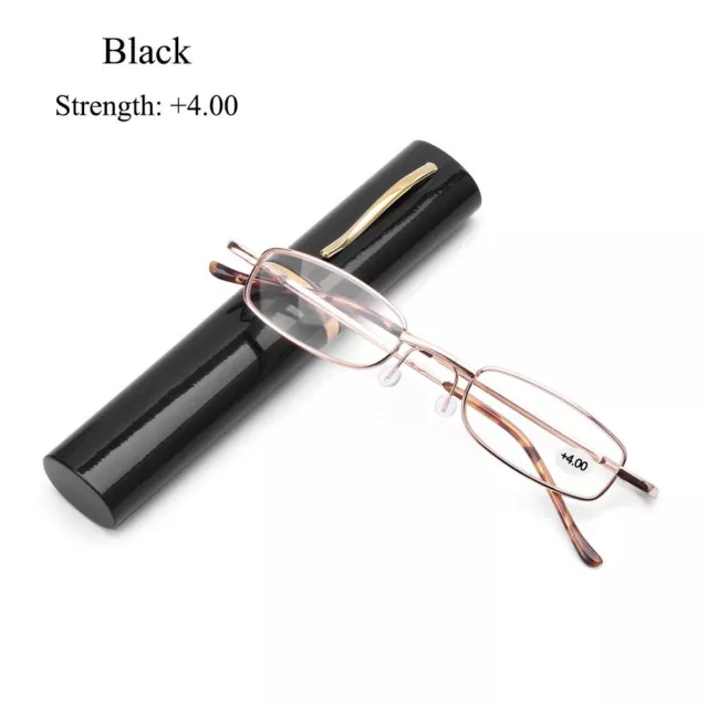 Small Compact Presbyopic Glasses Reading Glasses with Pen Tube Case Portable