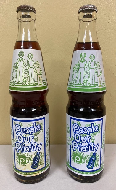 Vintage Royal Crown Publix POP People Our Priority FULL Soda Bottles Ltd Edition