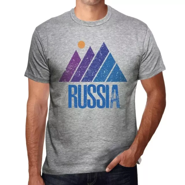Uomo Maglietta Montagna Russa – Mountain Russia – T-shirt Stampa Grafica