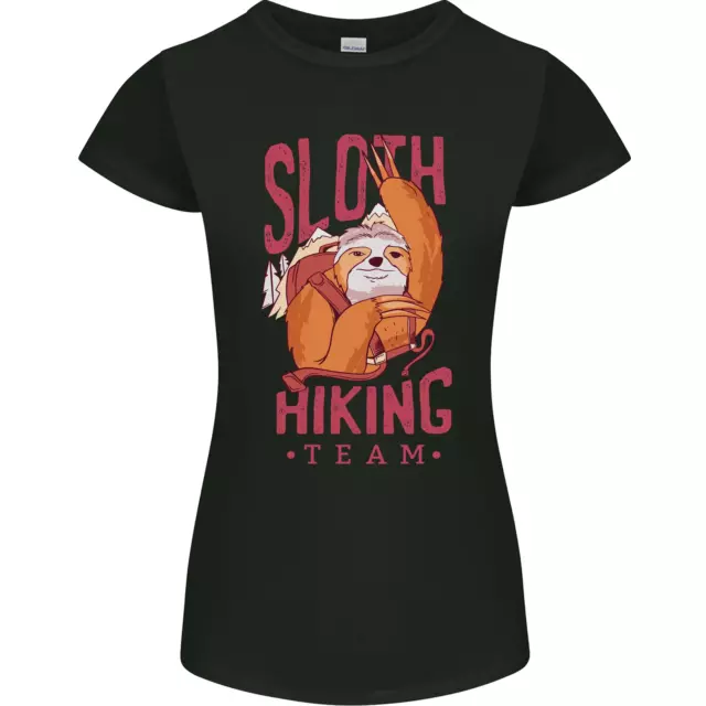 Maglietta da donna Sloth Hiking Team Trekking Rambling Funny Petite Cut