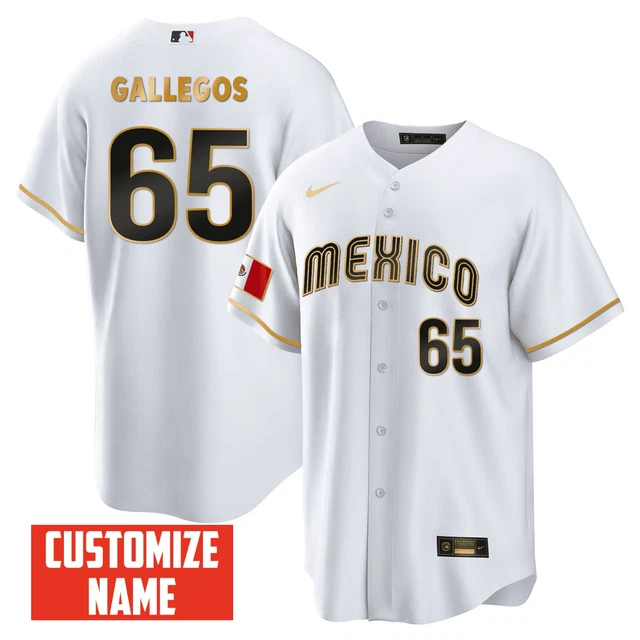 MEXICO BASEBALL TEAM Jersey 2023 World Baseball Custom Name Men White