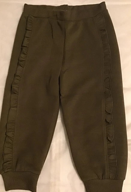 River island mini girls aged 2-3 years dark khaki frilly tracksuit BNWT 9