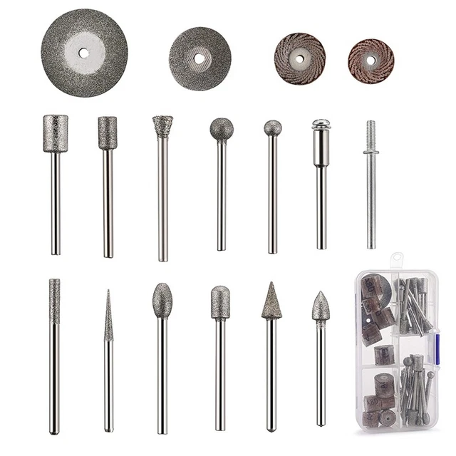 Set intaglio pietra 43 pezzi, 26 trapani diamantati, 10 giranti, 4 separatori diamanti Q8Q4 2