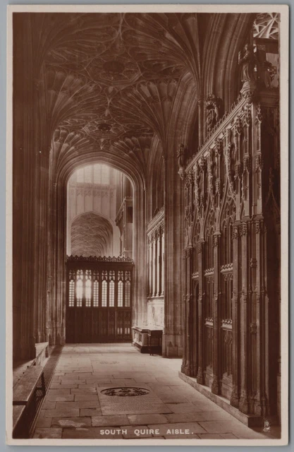 SOUTH QUIRE AISLE St George's Chapel Windsor Castle England Postcard £5 ...
