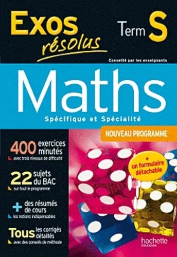 Exos résolus - Maths Terminale S - Enseignement obligatoire et de spécialité