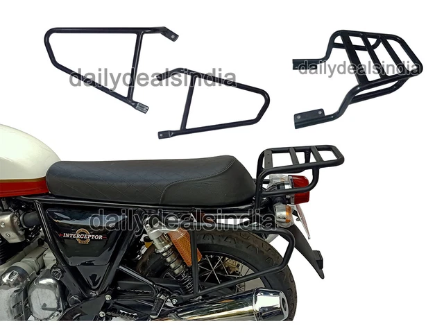 Porte-bagages Arrière Noir Pour Royal Enfield Meteor 350 - Acier, Fixations Incluses