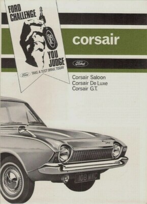 FORD Consul Corsair 1500cc 4-door Saloon 1964 UK Opuscolo Vendite sul mercato 