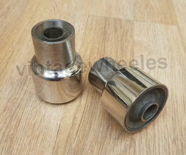 Lambretta Gp/Dl/Sx- Stainless Steel Engine Mount Silent Block Bush Set - No Hole